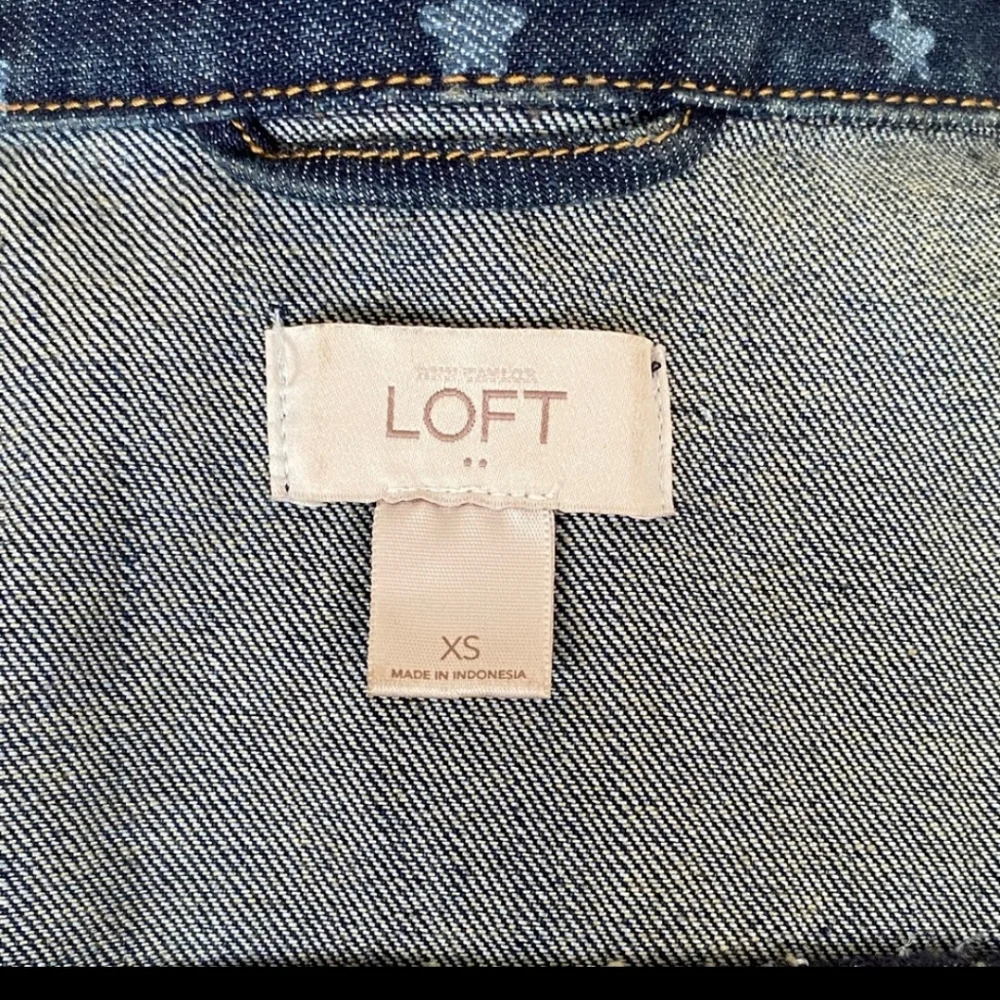 Ann Taylor Loft Jean Jacket with stars! - Picture 5 of 5